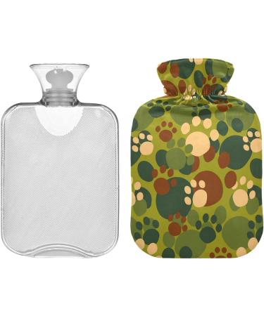 Naanle Camouflage Cat's Paw Heat Bottle 1L with Cover | Hot Water Bottle for Bed & Pain Relief | Heat & Cold Therapy - Buy Online on GoSupps.com