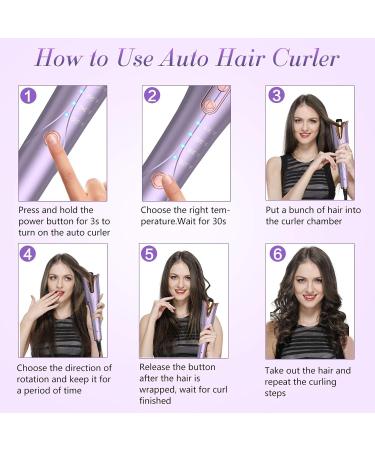 Automatic Hair Curler - Upgrade 1 Larger Curling Iron | Dual-Voltage Adjustable Temps Beach Waves Anti-Scald Fast Heating - Buy Online on GoSupps.com