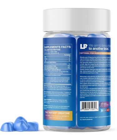 Limitless Pharma Pure Creatine Gummies | 5g Creatine Monohydrate | Increases Muscle Strength Endurance & Performance | Low Sugar GMO Free Vegan | 60 Servings 180 Gummies (Blue Raspberry) - Buy Online on GoSupps.com