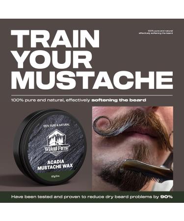 Waking Forest Mustache Wax for Men - Strong Hold Sandalwood Beard Wax All Natural Ingredients 2oz | Train Tame & Style Your Moustache - Buy Online on GoSupps.com