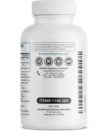 Bronson Melatonin 5mg Fast Dissolve Peppermint Tablets with Vitamin B6 - Promotes Relaxation, 360 Vegetarian Chewable Lozenges - Buy Online on GoSupps.com
