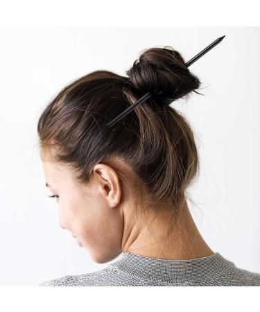 Chuangdi 40Pcs Vintage Wood Hair Sticks for Women, Girls | Chinese Hair Chopsticks Clip for Bun Hairstyles | Decorative Hairpins Holder - Black - Buy Online on GoSupps.com