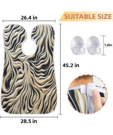 Animal Stripes Beard Bib Apron - Perfect Beard Hair Catcher for Men | Ideal Father's Day & Christmas Gift for Dads & Husbands - Buy Online on GoSupps.com