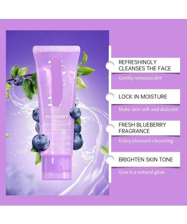 Blueberry Facial Cleansing Gel - Gentle Cleanser For Deep Cleanse Hydration & Moisture Leaves Skin Fresh & Smooth(1PCS) - Buy Online on GoSupps.com