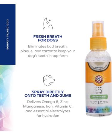ARM & HAMMER Fresh Spectrum Coconut Mint Dog Dental Spray 118ml Best Dental Care for Dogs Removes Plaque & Tartar Freshens Breath Gum & Teeth Cleaning No Brushing Easy to Use Pet Oral Hygiene - Buy Online on GoSupps.com