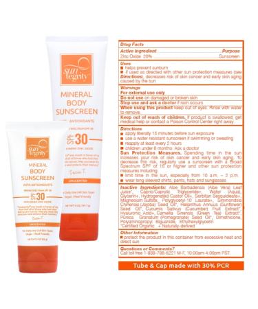 Suntegrity Unscented Mineral Sunscreen for Body - SPF 30 5 oz | Best International Shipping - Buy Online on GoSupps.com