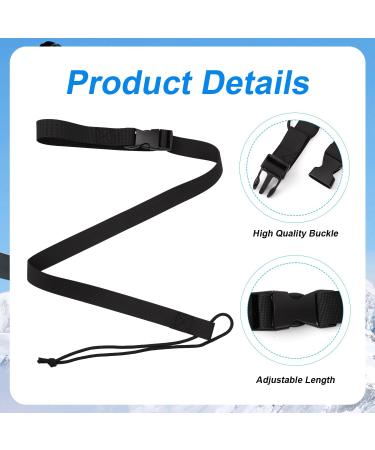 Peutier Adjustable Snowboard Binding Straps - 2 Piece Set with Snowboard Leash for Men Women and Kids Universal Ski Accessories (Black) - Buy Online on GoSupps.com