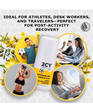  2CY Cosmetics Arnica Plus Soothing Gel 40ml your effective natural restorative gel for neck and back comfort enriched with arnica and harpagophytum extracts (Devil's Claw) - Buy Online on GoSupps.com