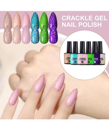 Crackle Gel UV LED Lamp Base and Finish Gel for Cracked Nails Compact Kit for Girlfriend Sister and Women - Buy Online on GoSupps.com