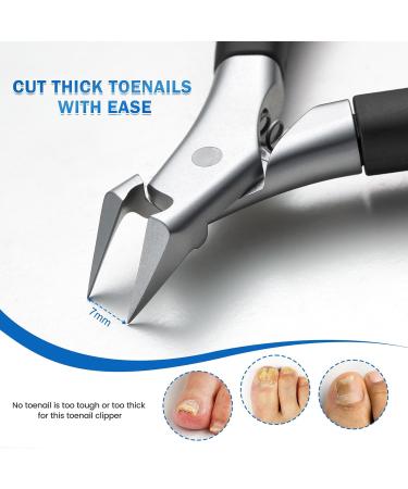 BEZOX Toenail Clippers for Ingrown Nails | Ergonomic Podiatrist Nail Clippers for Thick Nails - Black - Buy Online on GoSupps.com