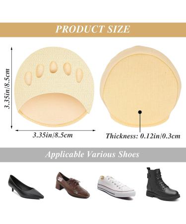 WLLHYF 2 Pairs Fabric Forefoot Pads for Women - Metatarsal & Ball of Foot Cushions for Pain Relief | Reusable & Invisible Socks - Buy Online on GoSupps.com