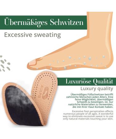 Buy Sulpo Premium Leather Insoles - 3 Pairs of Odor Absorbing Anti-Sweat Breathable Activated Carbon Inserts - Size 42 - Buy Online on GoSupps.com