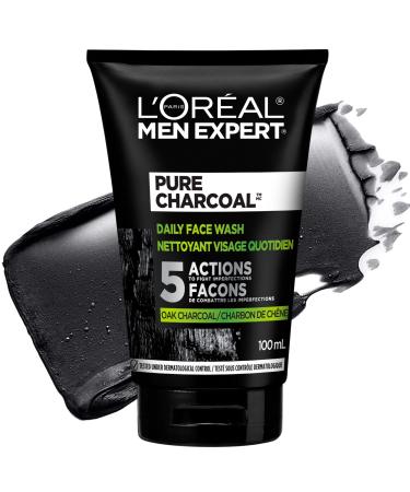 L Or al Paris Men Expert Pure Charcoal Daily Face Wash for Men Formulated with Black Charcoal & Salicylic Acid to Reduce Oily Skin and Blackheads 100 ml Pure Charcoal Daily Face Wash - 100 mL Face Wash