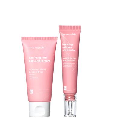 Face Republic Night Wrinkle Care - Blooming Time Bakuchiol Cream & Blooming Collagen Eye Booster