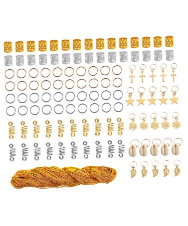 minkissy 1 Box Wig Accessories Metal Hair Braiding Beads Spring Hair Jewelry Hair Braid Rings Diy Hair Braid Accessories Dreadlock Jewelry Dreadlocks Hair Cuffs Aluminum Hair Rope