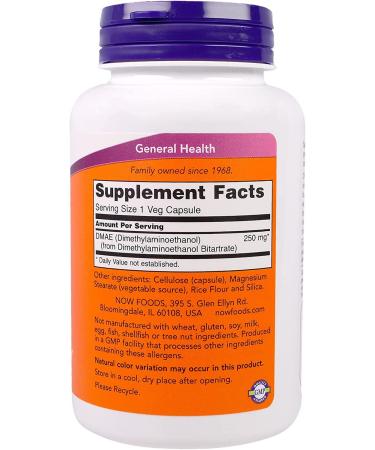 Dmae 250mg - 100 Capsules (Pack of 2) | Boost Cognitive Function and Focus - Buy Online on GoSupps.com