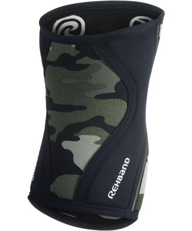 Rehband Knee Sleeve 7mm Neoprene for Strength Training & Fitness - Flexible Non-Slip Camo Knee Brace for Men & Women - 1 Pair S | International Shipping Available - Buy Online on GoSupps.com