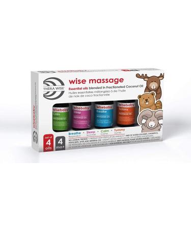 Thera Wise Massage Essential Oils 4 Pack | Aromatherapy & Pre-Blended Essential Oils for Relaxation & Wellness - Buy Online on GoSupps.com