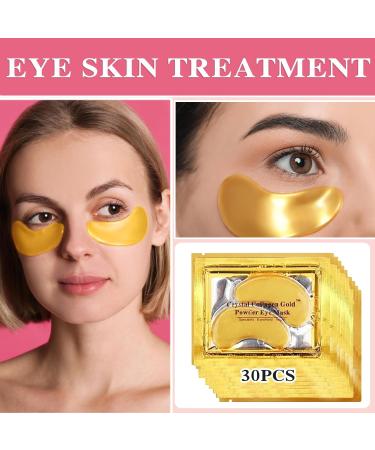 30 Pairs 24K Gold Under Eye Masks - Hydrating Eye Patches for Fine Lines Puffiness & Dark Circles - Collagen Gel Pads for Women - Buy Online on GoSupps.com