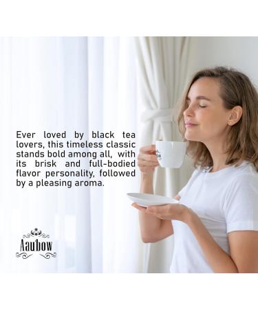 Aaubow English Breakfast Black Tea Leaves Dark Flavourful Aromatic Dark Loose Leaf| Finest Ceylon Loose Leaf 50g Resealable Pouch Brew 25 Cups Hot Iced Tea FBOP Special Long Leaf - Buy Online on GoSupps.com