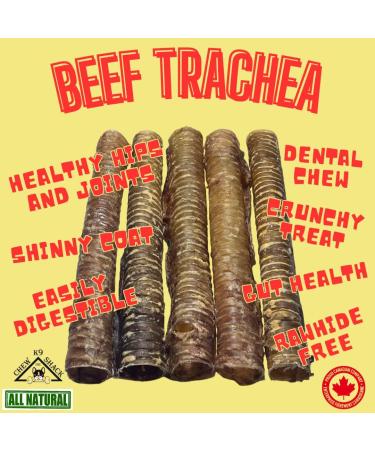 Beef Trachea Dog Treat - 2"-5" INCH 1 Pound Pack * All Natural - Single Ingredient Slow Roasted Dental Chew Helps HIPS and Joints - Huge 1 LB Pack! Wholesale Prices - Buy Online on GoSupps.com