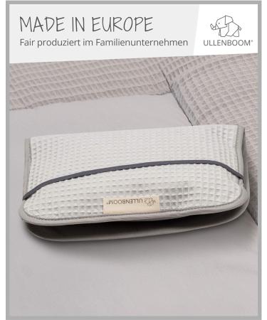 ULLENBOOM Diaper Bag - Waffle Uni Gray | EU Made Holds 3 Diapers & Accessories | Ideal Organizer for Strollers - International Shipping Available - Buy Online on GoSupps.com