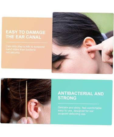 Hemoton Auricular Probe Face Massage Tools - Set of 2 Retractable Pure Copper Ear Point Pens for Body and Ear Detection - Golden, 13.3x0.6cm - Buy Online on GoSupps.com