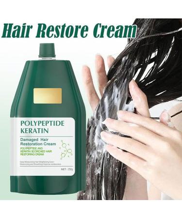 Yaepoip Polypeptide Keratin Hydrating Smoothing Hair Damage Repair Cream Polypeptide Keratin Hair Treatment Deep Conditioning Mask Lasting Shine and Smoothness 300g - Buy Online on GoSupps.com