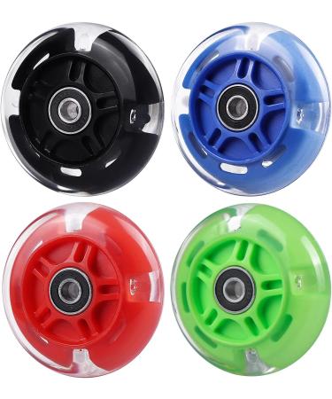 Gladeer 3-Wheeled Scooter Rear Wheels 80mm 2-Pack with Light Up feature - Inline Skate Replacement Wheels w/Bearings (Blue) - Buy Online on GoSupps.com