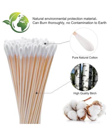 200pcs 6-Inch Wooden Cotton Swabs: Cleaning Gun Sterile Medical Q Tips Applicator, Makeup & Ear Cleaner Remover Tools for Ceramics and Jewelry - Buy Online on GoSupps.com