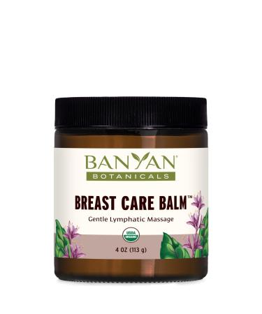 Banyan Botanicals Breast Care Balm Organic Herbal Salve with Tulsi & Palmarosa for Lymph Massage & Breast Health Promotes Healthy Circulation 4 oz Non GMO Sustainably Sourced Petroleum Free