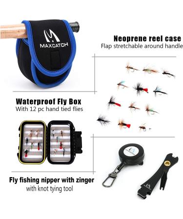 Maxcatch Extreme Fly Fishing Combo Kit - 5wt 90 4pc Rod, 5/6 Reel - Starter Outfit with Protective Travel Case - Buy Online on GoSupps.com