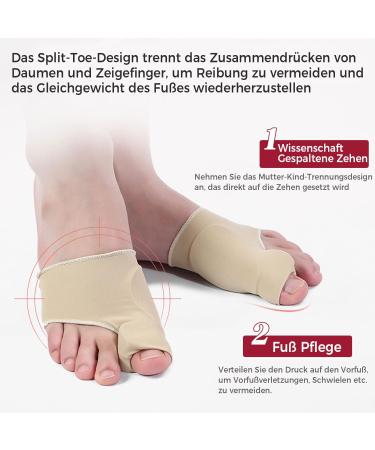 Mogade Hallux Valgus Bandage - Corrective Hallux Valgus Socks with Silicone Pad - 1 Pair (M) for Toe Ball Protection - Buy Online on GoSupps.com