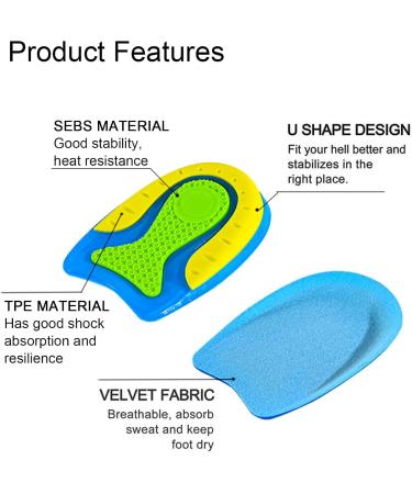 Rnitle Heels Gel Pillow for Men | Premium Heel Spur Inserts & Silicone Gel Protector for Plantar Fasciitis & Tendonitis | Breathable Comfort for All Shoes - Buy Online on GoSupps.com