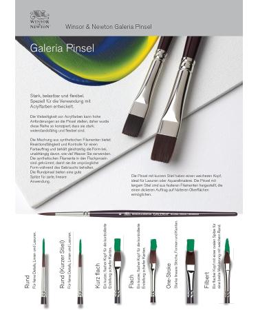 Winsor & Newton Galeria Round Brush Size 01 Black - Short Handle - Buy Online on GoSupps.com
