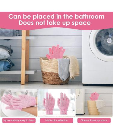 Sibba 8 Pair Exfoliating Gloves - Natural Loofah Wash Gloves for Body and Face - Dead Skin Remover - Double Sided Microfibre Scrubber - Buy Online on GoSupps.com