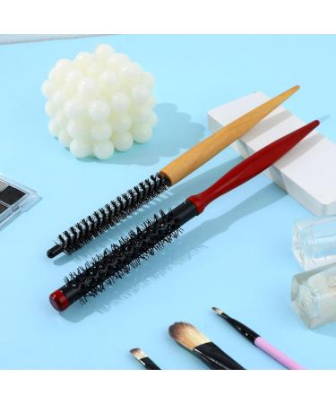 Buy 2-Piece Mini Round Brush Set | Professional Hairbrush & Mini Hair Dryer Brush for Thin Hair | Perfect for Ponytails & Beards | Red & Yellow - Buy Online on GoSupps.com