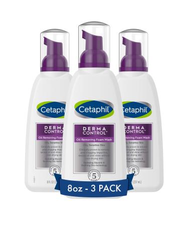 Cetaphil Pro Oil Removing Foam Wash, Foaming Facial Cleanser, Fragrance Free Formula Suitable for Sensitive Skin, 8 Fluid Ounce (Pack of 3) Face Wash - Buy Online on GoSupps.com