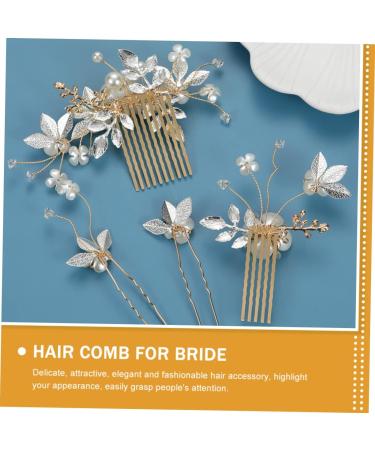 minkissy 6 Sets Hair Accessories Hair Comb Rhinestone Wedding Hair Bridal Headpieces for Wedding Floral Decorations Pearl Headpiece Bridal Headpiece for Wedding Bride Fairy Zinc Alloy Wig - Buy Online on GoSupps.com