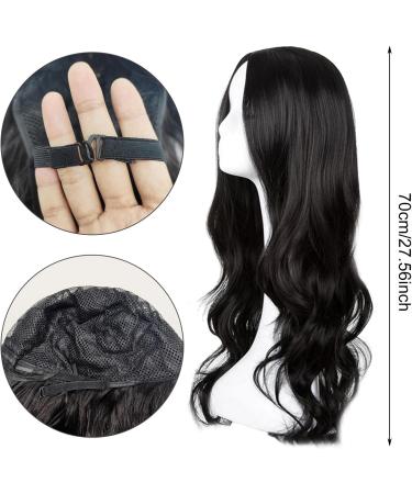 Long Black Wave Wig for Women - 27 Curly Synthetic Hair Replacement for Cosplay & Daily Use - Buy Online on GoSupps.com