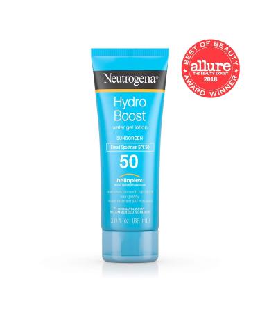 Neutrogena Hydro Boost SPF50 Water Gel 3 oz. (2 Pack) - Hydrating Sunscreen - Buy Online on GoSupps.com