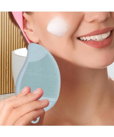 Facial Washer Face Washer - Double Sided Silicone Face Scrub Brush | Manual Skin Care Scalp Brush Versatile Hand Scrubber Grey-green - Buy Online on GoSupps.com