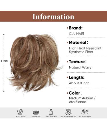 CJL Ash Blonde Short Ponytail Hair Extension Claw Clip - 8 inch - Buy Online on GoSupps.com