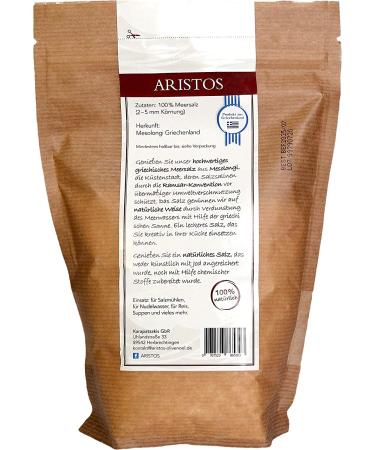 Coarse Sea Salt 1kg from Greece | Perfect for Salt Mills Pasta Rice & Roasting | ARISTOS - Buy Online on GoSupps.com