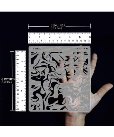 CrafTreat Marble Background Stencil - 6x6 Inches - Reusable DIY Art Stencil for Wood, Canvas, Paper, Fabric, Floor, Wall & Tile - Stone Stencil for Walls - Buy Online on GoSupps.com