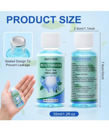 HAIFOTRVA 25 Pcs Mini Mouthwash Travel Size Bulk Blue Portable Mint Flavor Mini Mouthwash Individual 35ml/1.2oz On The Go Mouth Wash Small Bottle for Travel Office Toiletry Kits - Buy Online on GoSupps.com