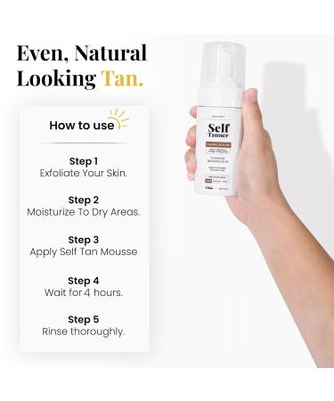 Team Tan Self Tanner Mousse - Aloe Vera Infused Tanning Foam for Face & Body | Sunless Tanner Kit (3.38 fl oz - Light) - Achieve a Natural Glow - Buy Online on GoSupps.com