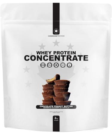 Canadian Protein Whey Concentrate 24g of Protein | 6 kg of Chocolate Peanut Butter Flavoured Low Carb Keto Friendly Workout Recovery Drink | Protein Powder Rich in BCAA Amino Acids - Buy Online on GoSupps.com