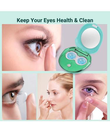AMESEDAK Ultrasonic Contact Lens Cleaner Case - Automatic Cleaning Machine | USB Charging | Lightweight & Portable - Green - Buy Online on GoSupps.com