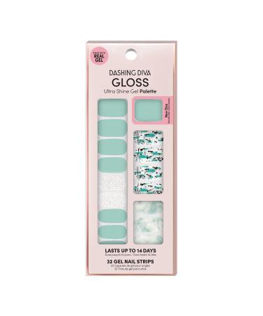 Dashing Diva Gloss Nail Strips - Desert Quartz | UV Free, Chip Resistant, Long Lasting Gel Nail Stickers | Contains 32 Nail Wraps, 1 Prep Pad, 1 Nail File